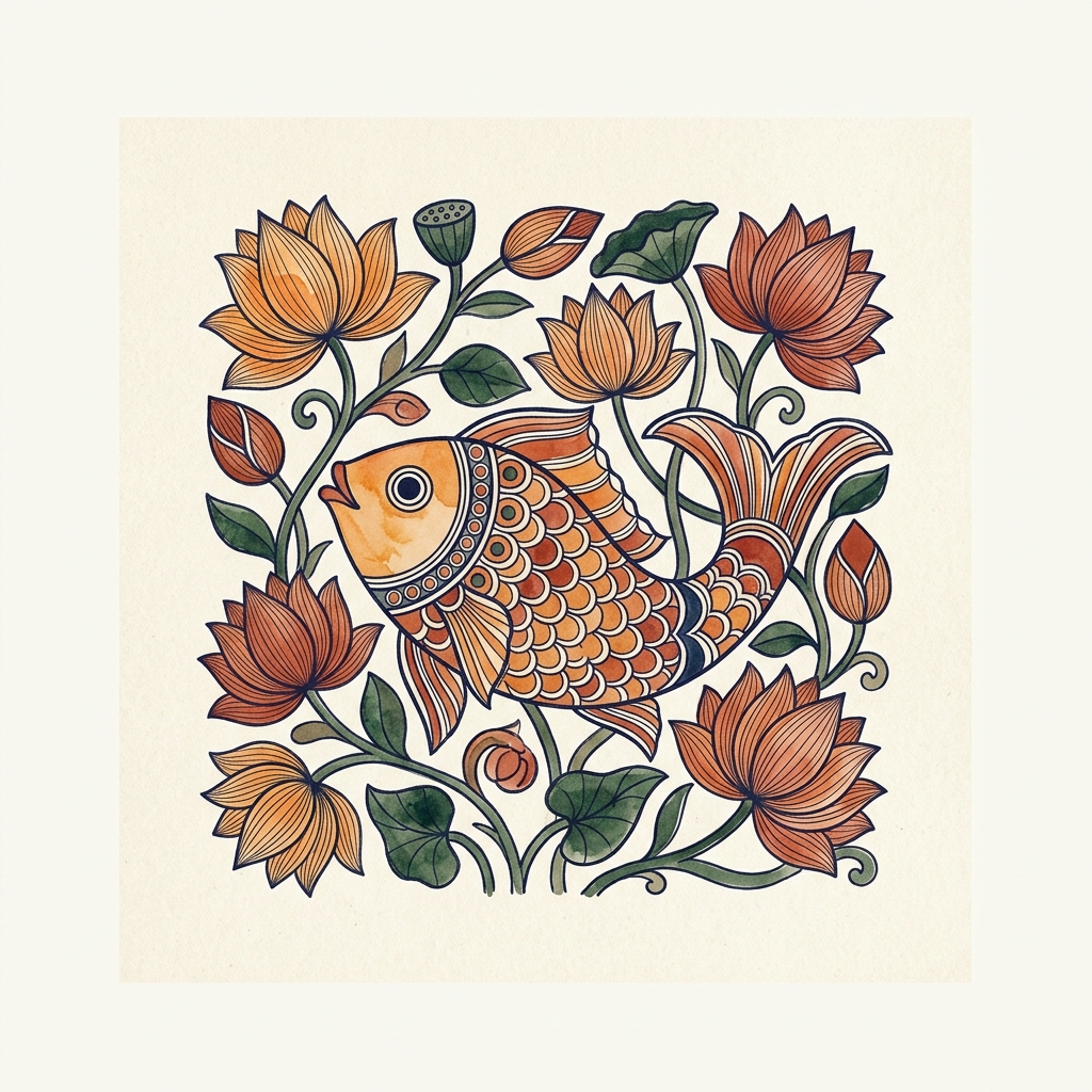 Peinture Madhubani du Mithila